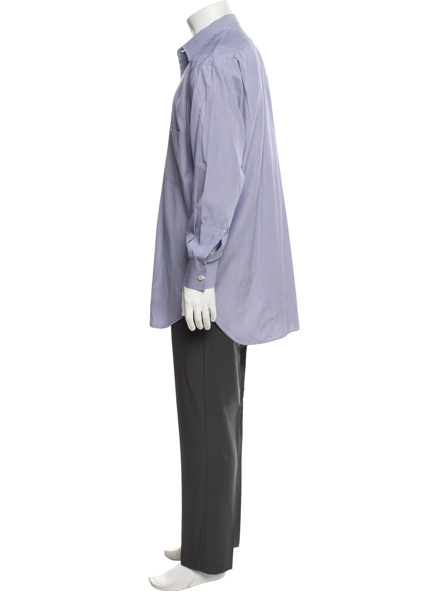 Kiton Striped Long Sleeve Dress Shirt