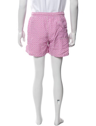 Kiton Plaid Print Swim Trunks