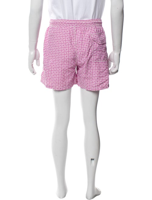 Kiton Plaid Print Swim Trunks