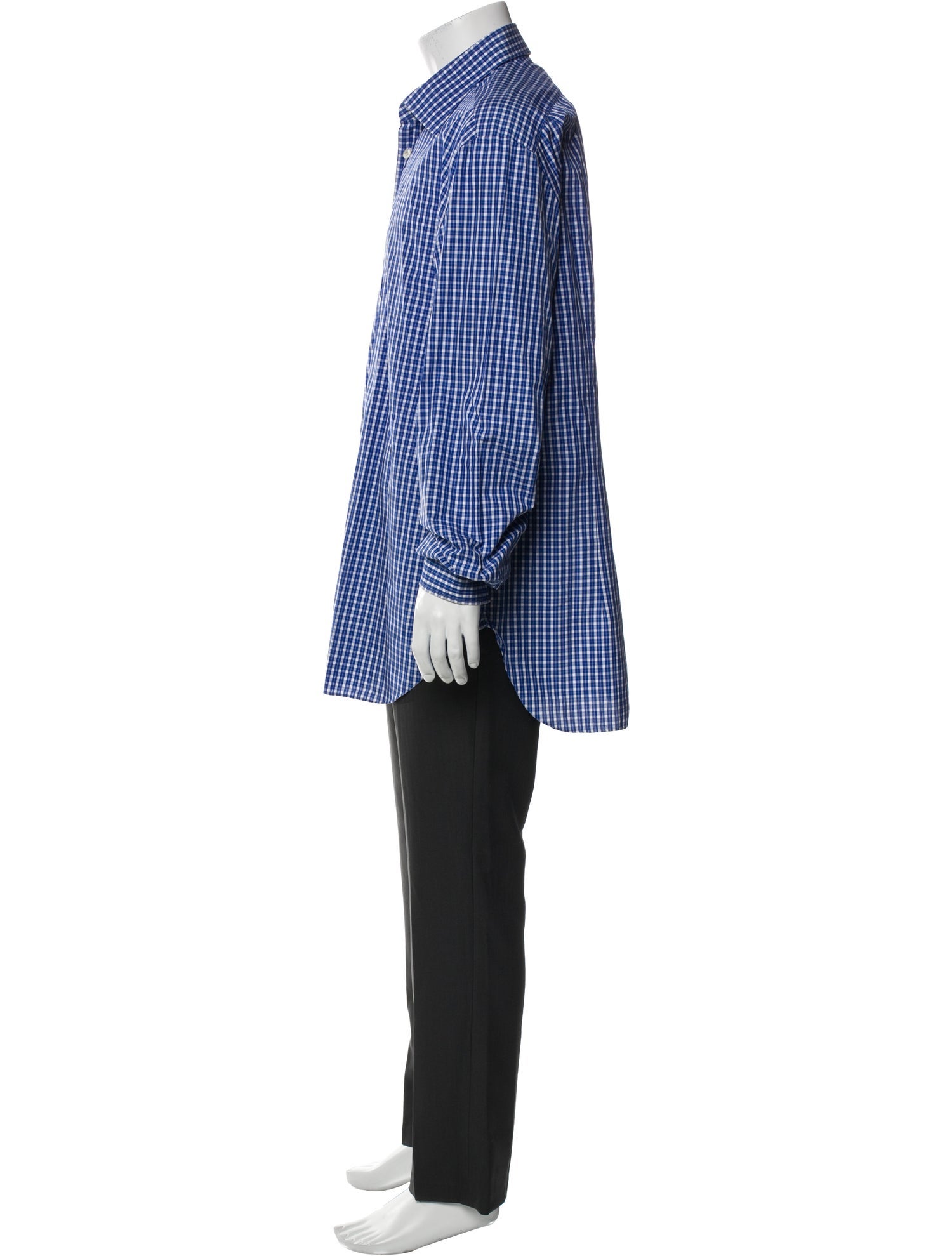 Kiton Plaid Print Long Sleeve Dress Shirt