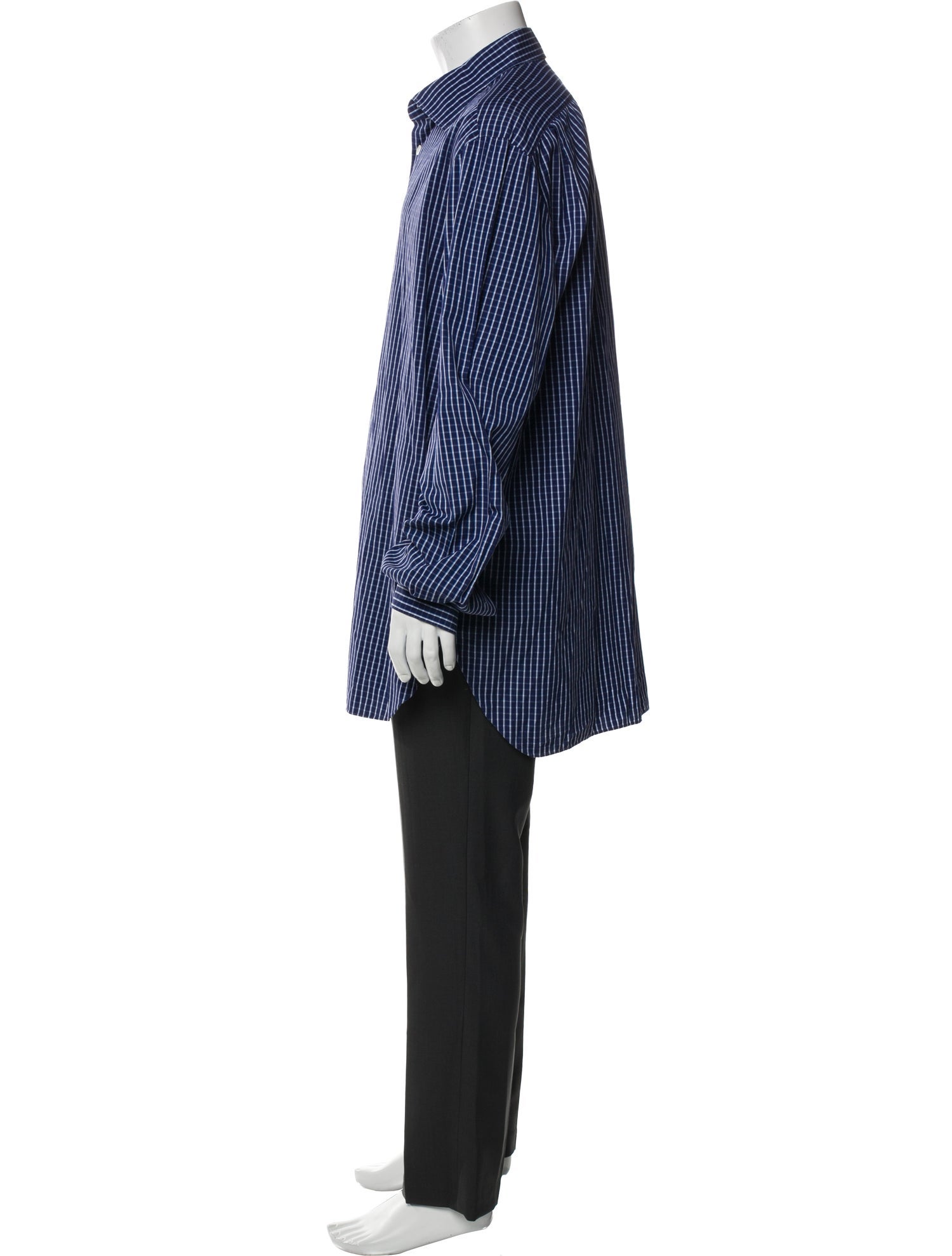 Kiton Plaid Print Long Sleeve Dress Shirt