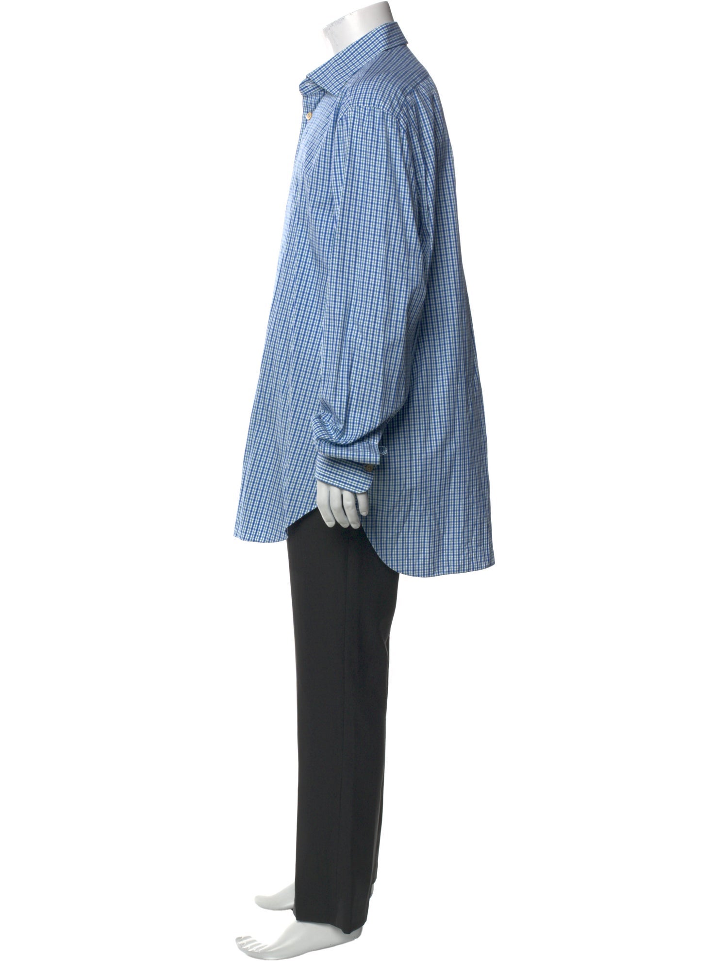 Kiton Plaid Print Long Sleeve Shirt