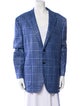 Kiton Cashmere Plaid Print Blazer