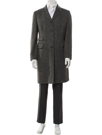 Kiton Cashmere Tweed Pattern Overcoat