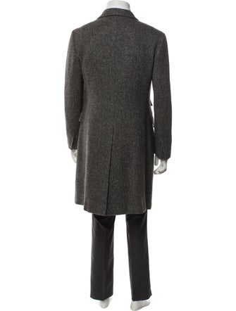 Kiton Cashmere Tweed Pattern Overcoat