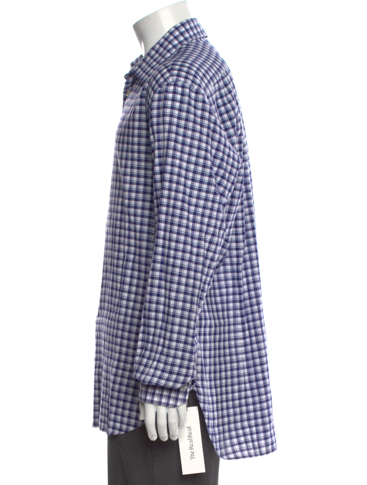 Kiton Plaid Print Long Sleeve Dress Shirt