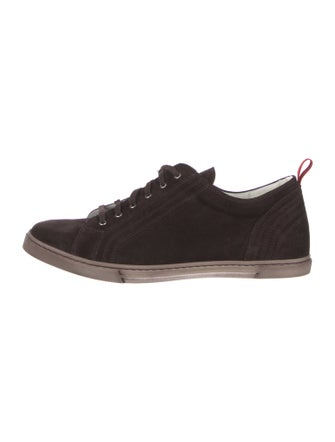 Kiton Suede Leather Trim Embellishment Sneakers