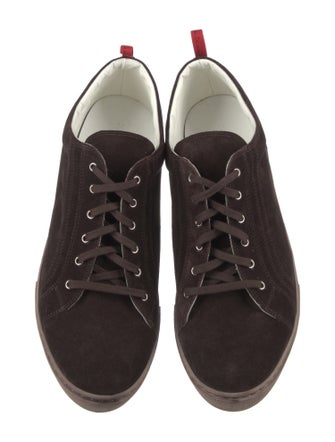 Kiton Suede Leather Trim Embellishment Sneakers