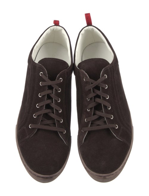 Kiton Suede Leather Trim Embellishment Sneakers