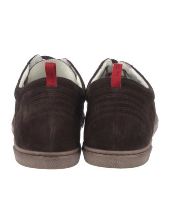 Kiton Suede Leather Trim Embellishment Sneakers