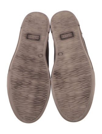 Kiton Suede Leather Trim Embellishment Sneakers