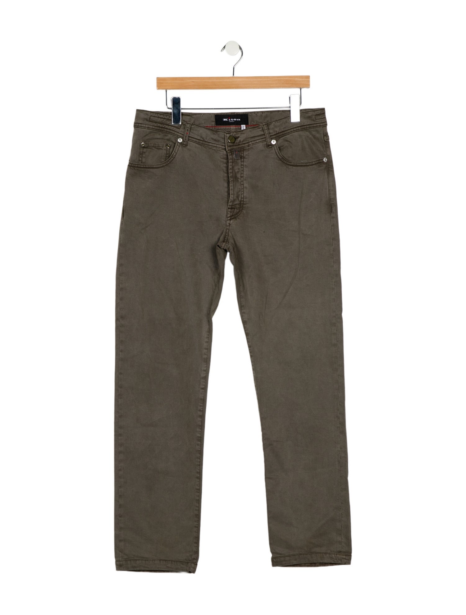 Kiton High-Rise Straight Leg Jeans