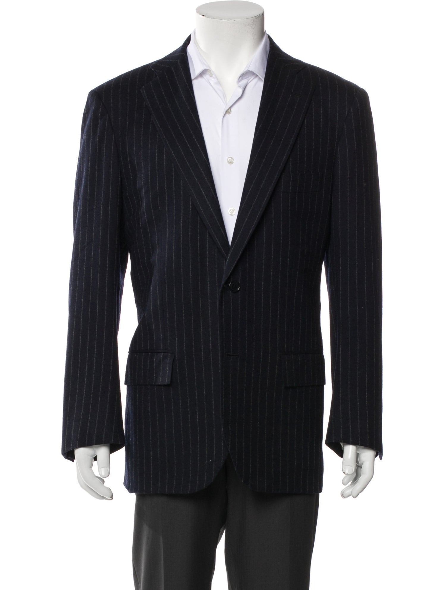 Kiton Wool Striped Blazer