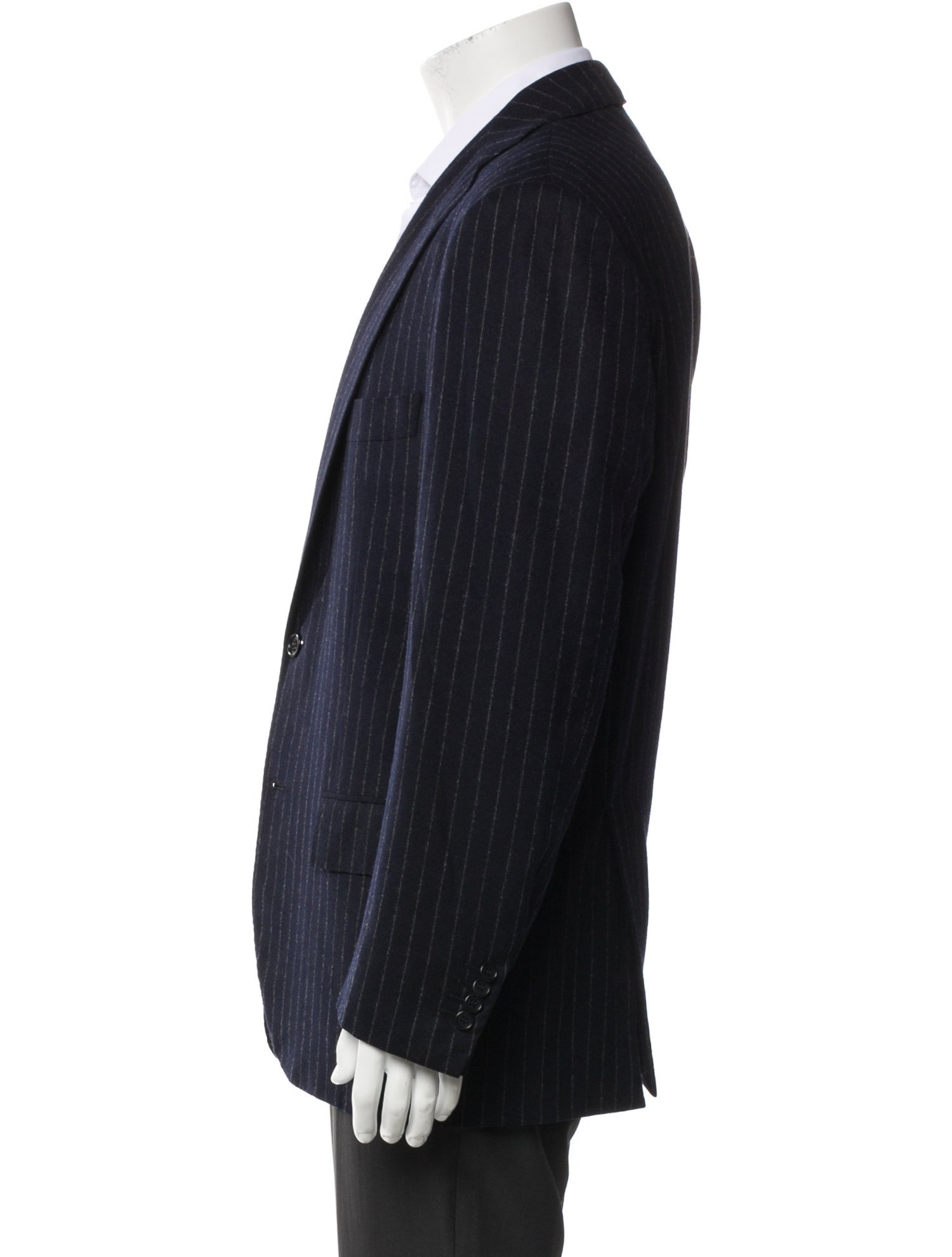 Kiton Wool Striped Blazer
