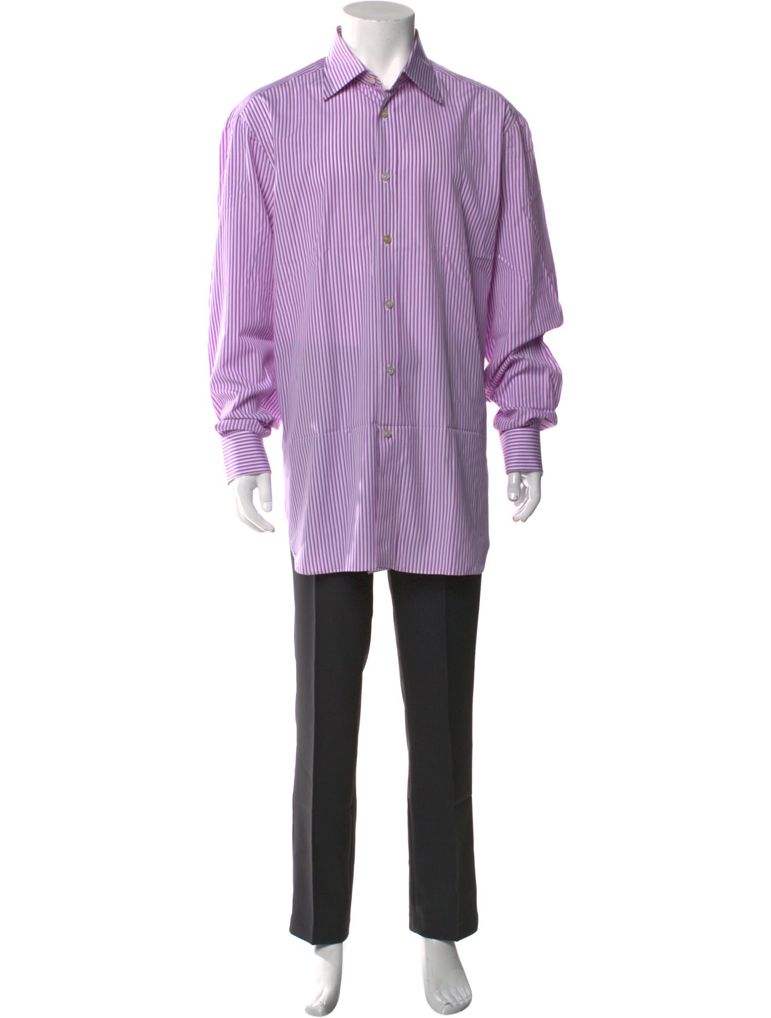 Kiton Striped Long Sleeve Shirt