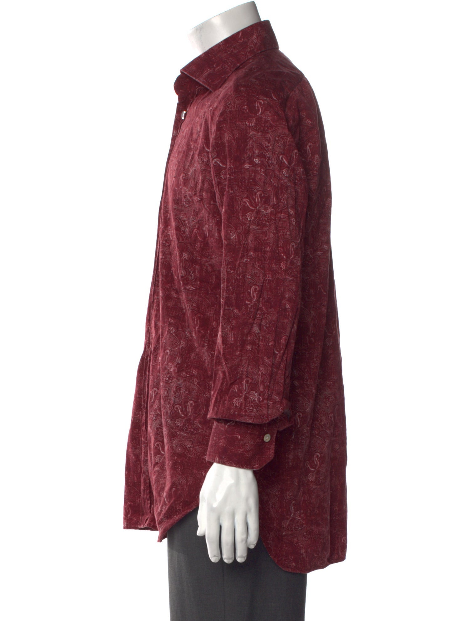 Kiton Paisley Print Long Sleeve Shirt