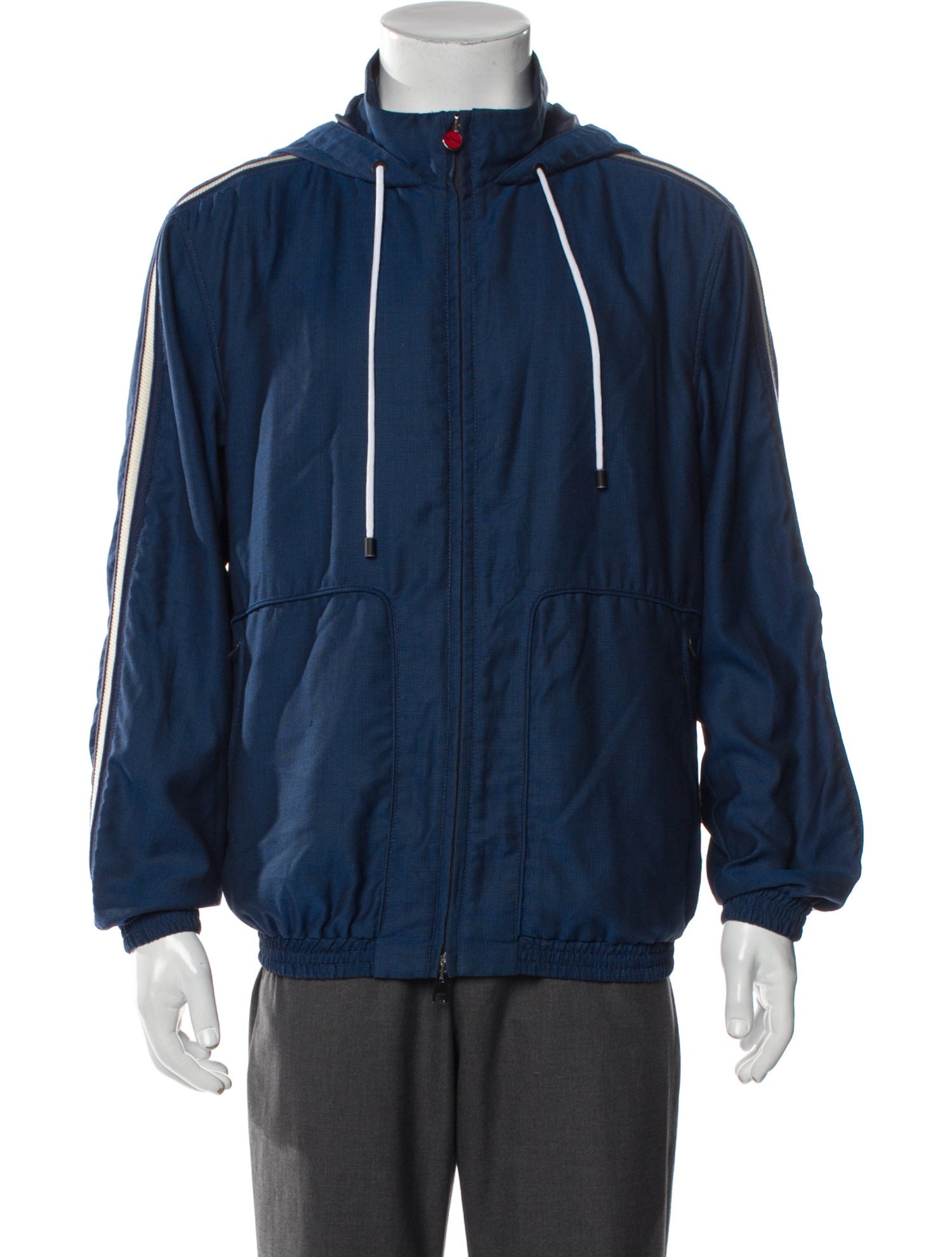 Kiton Virgin Wool Striped Windbreaker