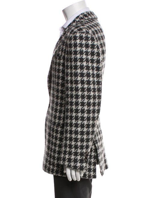 Kiton Cashmere Houndstooth Print Jacket