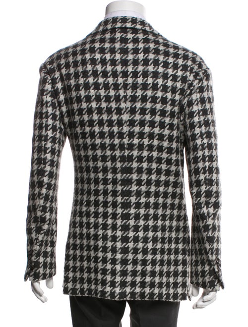 Kiton Cashmere Houndstooth Print Jacket