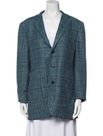 Kiton Virgin Wool Tweed Pattern Coat