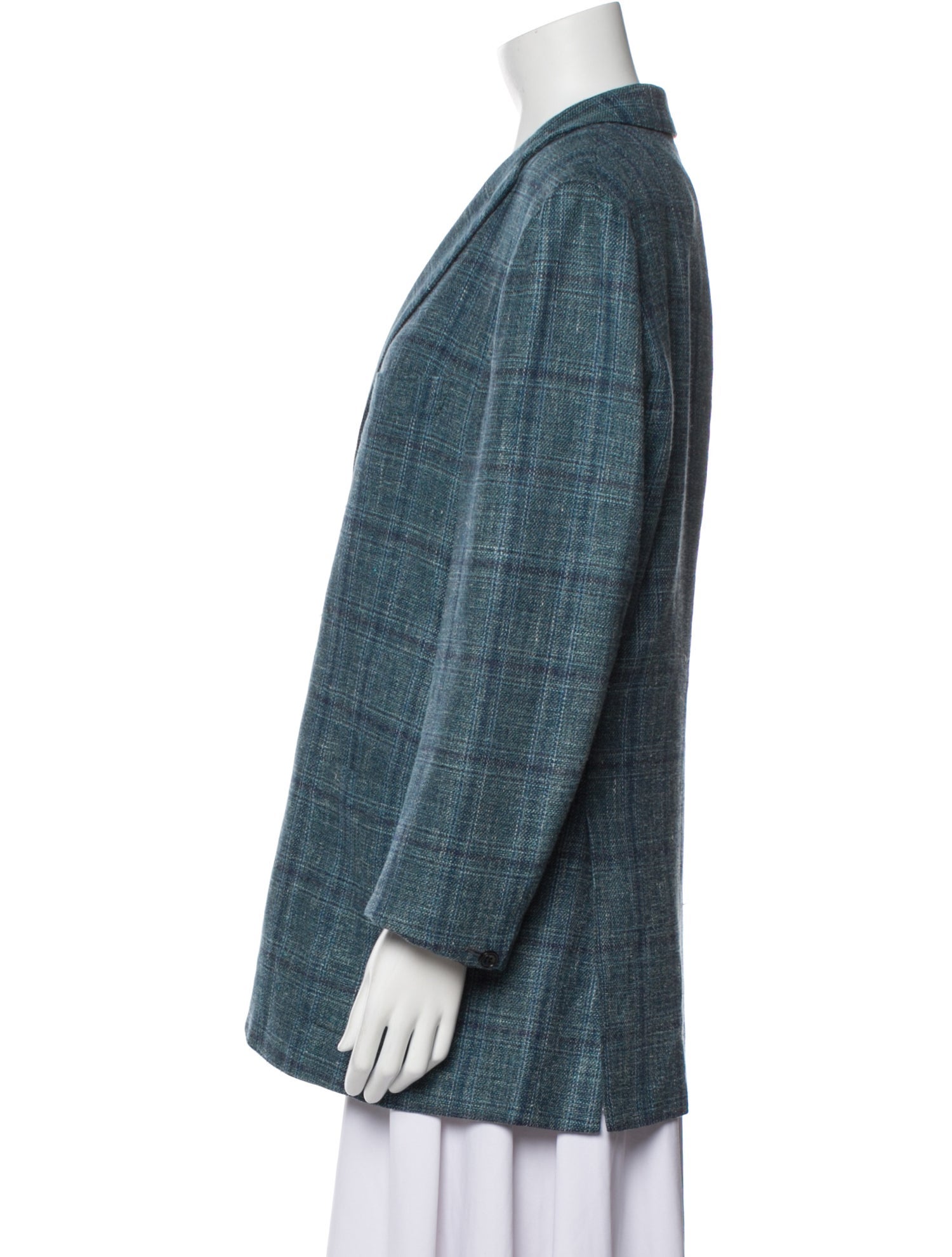 Kiton Virgin Wool Tweed Pattern Coat
