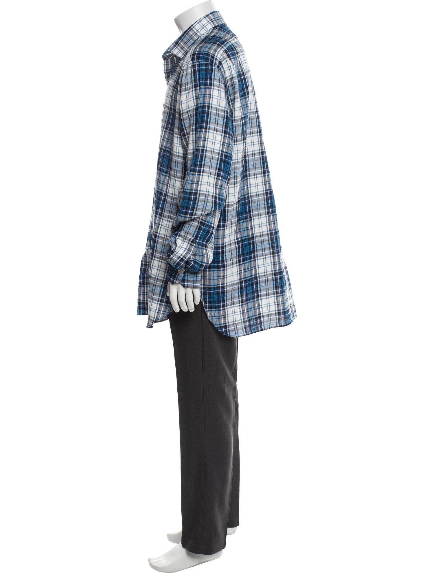 Kiton Plaid Print Long Sleeve Shirt