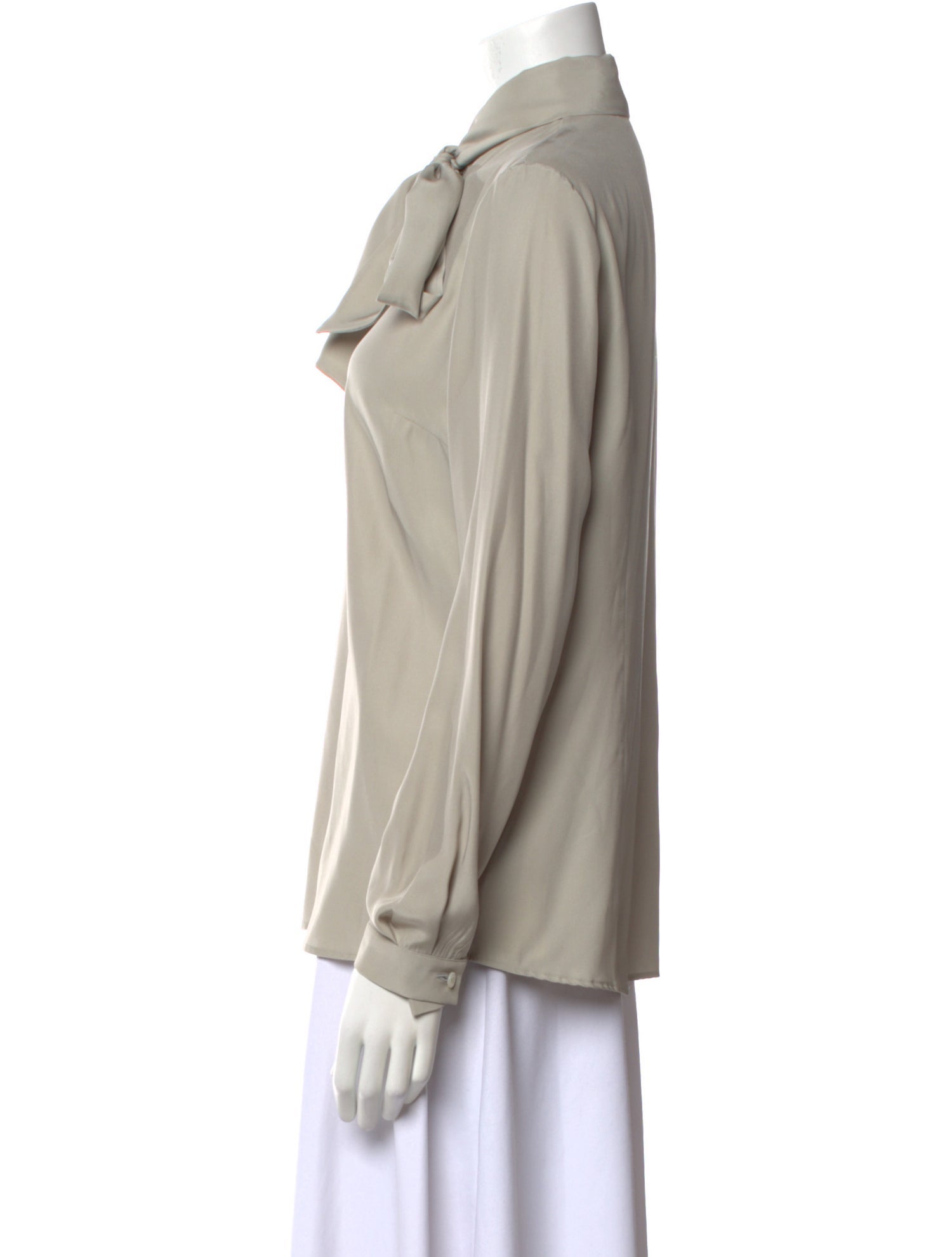 Kiton Silk Long Sleeve Button-Up Top