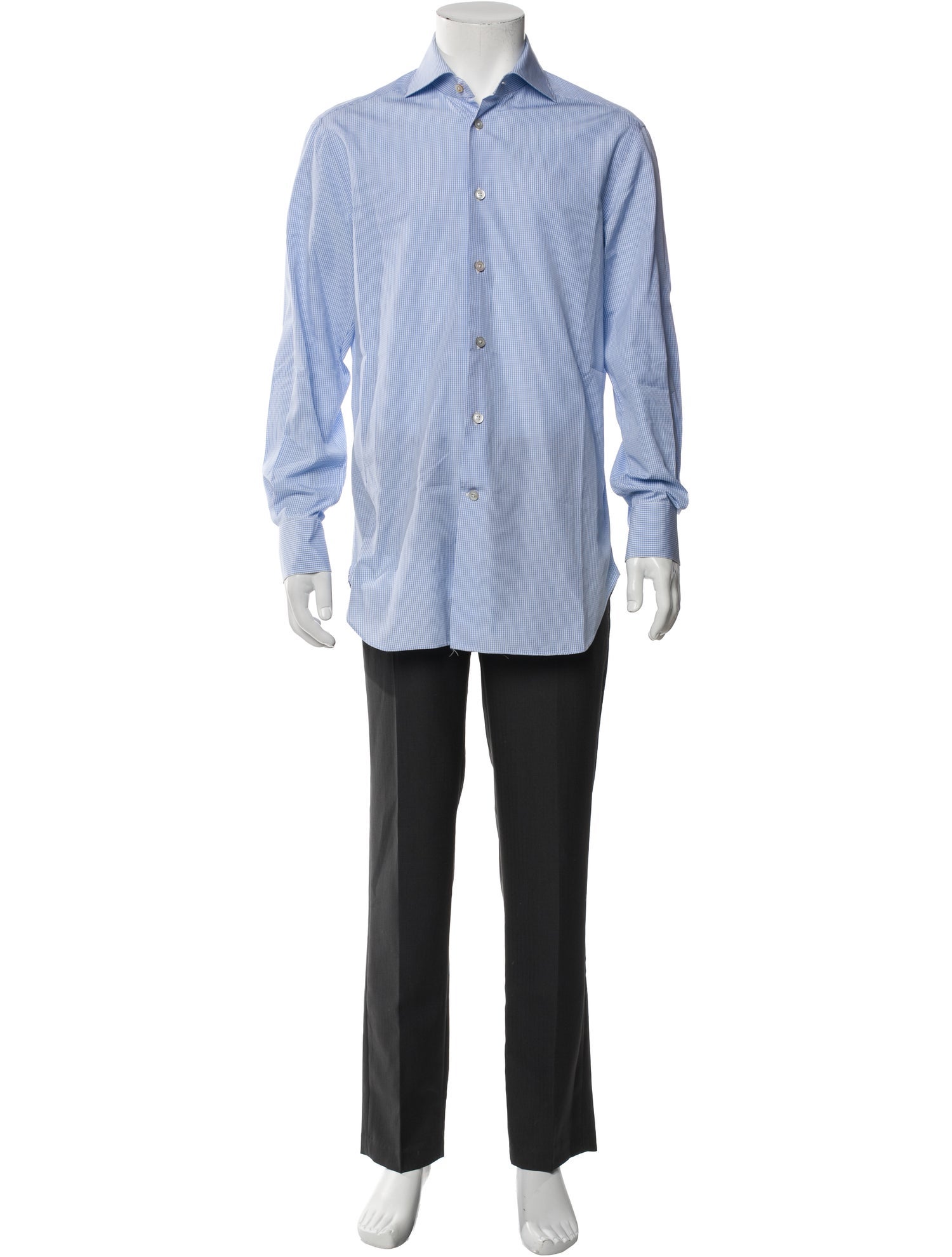 Kiton Striped Long Sleeve Dress Shirt