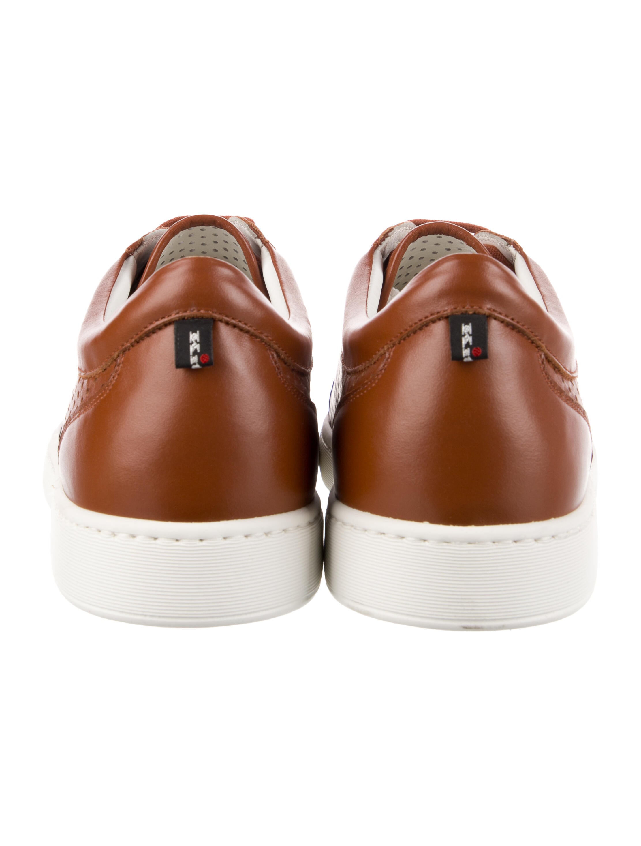 Kiton Leather Lasercut Accents Sneakers