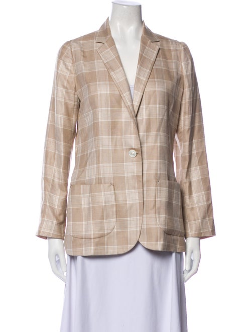 Kiton Cashmere Plaid Print Blazer