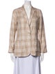 Kiton Cashmere Plaid Print Blazer
