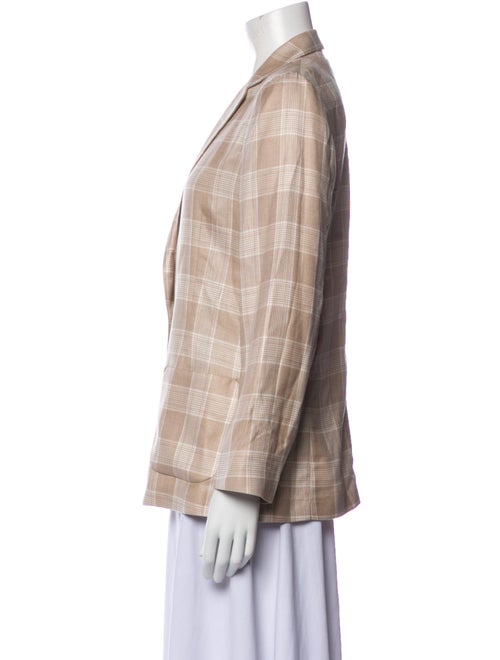 Kiton Cashmere Plaid Print Blazer