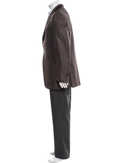 Kiton Cashmere Plaid Print Blazer