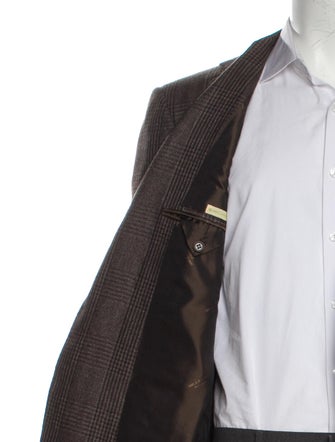 Kiton Cashmere Plaid Print Blazer