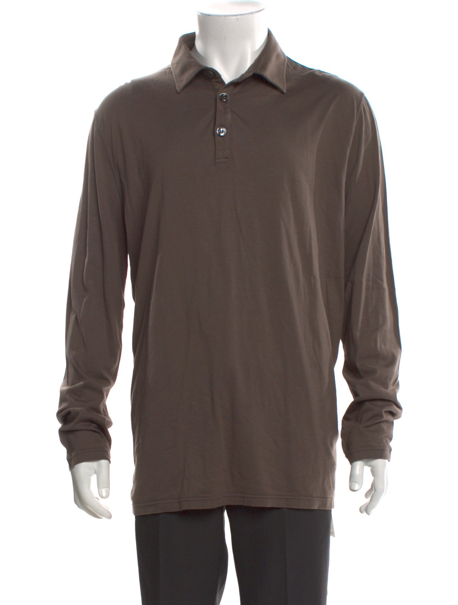 Kiton Collar Long Sleeve Polo Shirt