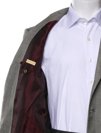 Kiton Cashmere Plaid Print Blazer