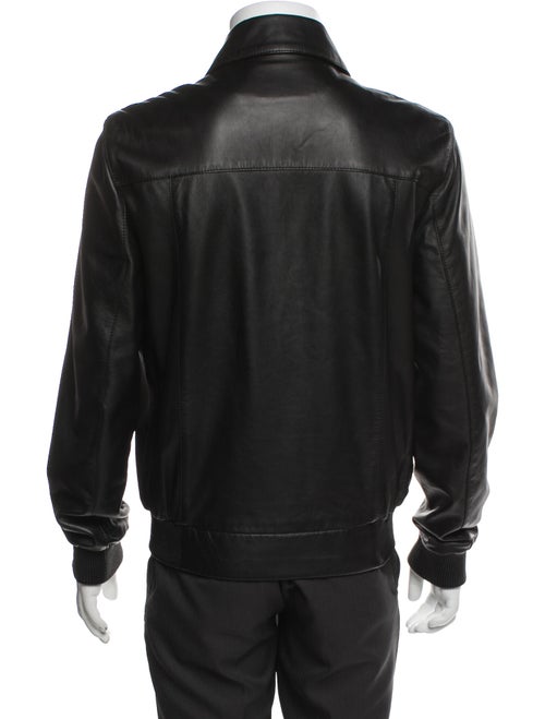 Kiton Leather Bomber Jacket
