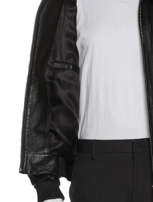 Kiton Leather Bomber Jacket