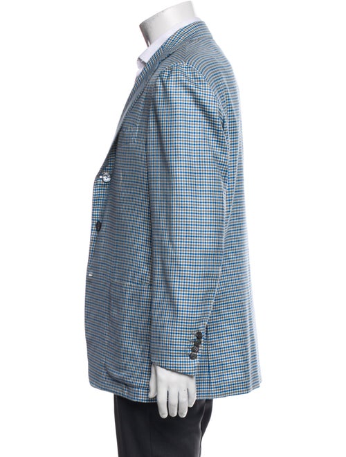 Kiton Cashmere Plaid Print Blazer