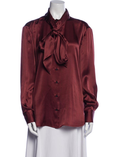 Kiton Silk Long Sleeve Button-Up Top