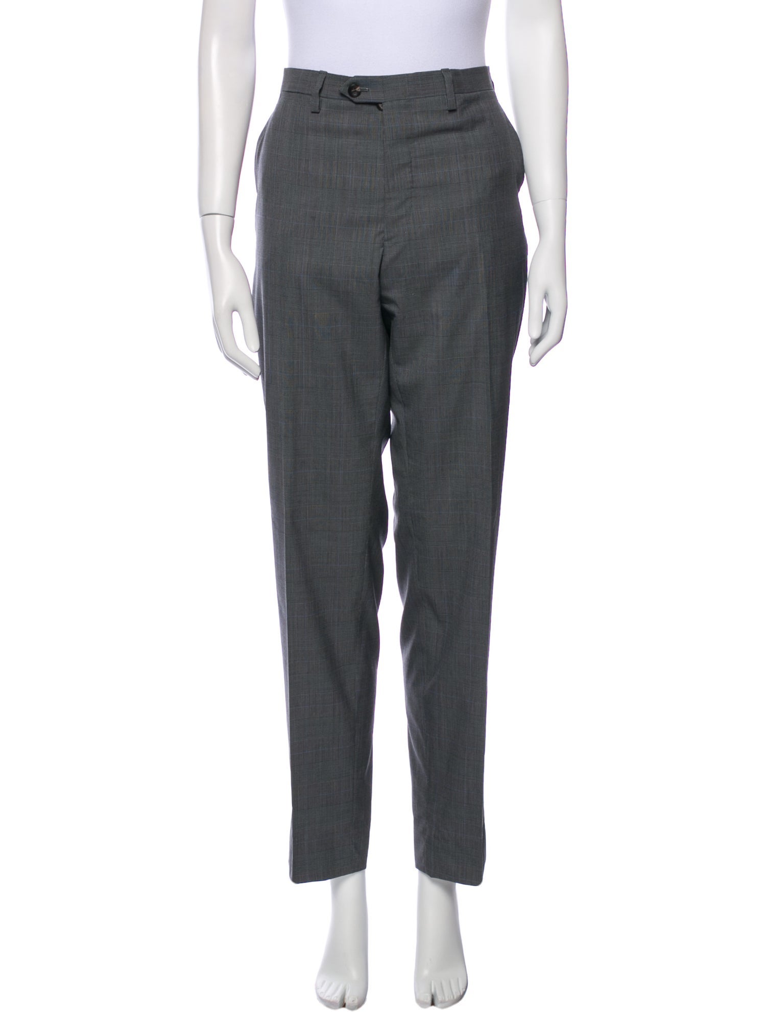 Kiton Wool Straight Leg Pants