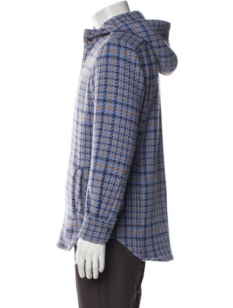 Kiton Cashmere Plaid Print Jacket