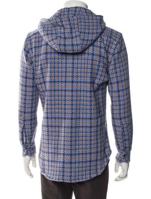 Kiton Cashmere Plaid Print Jacket