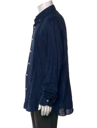 Kiton Linen Long Sleeve Dress Shirt