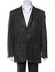 Kiton Cashmere Plaid Print Blazer