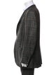 Kiton Cashmere Plaid Print Blazer