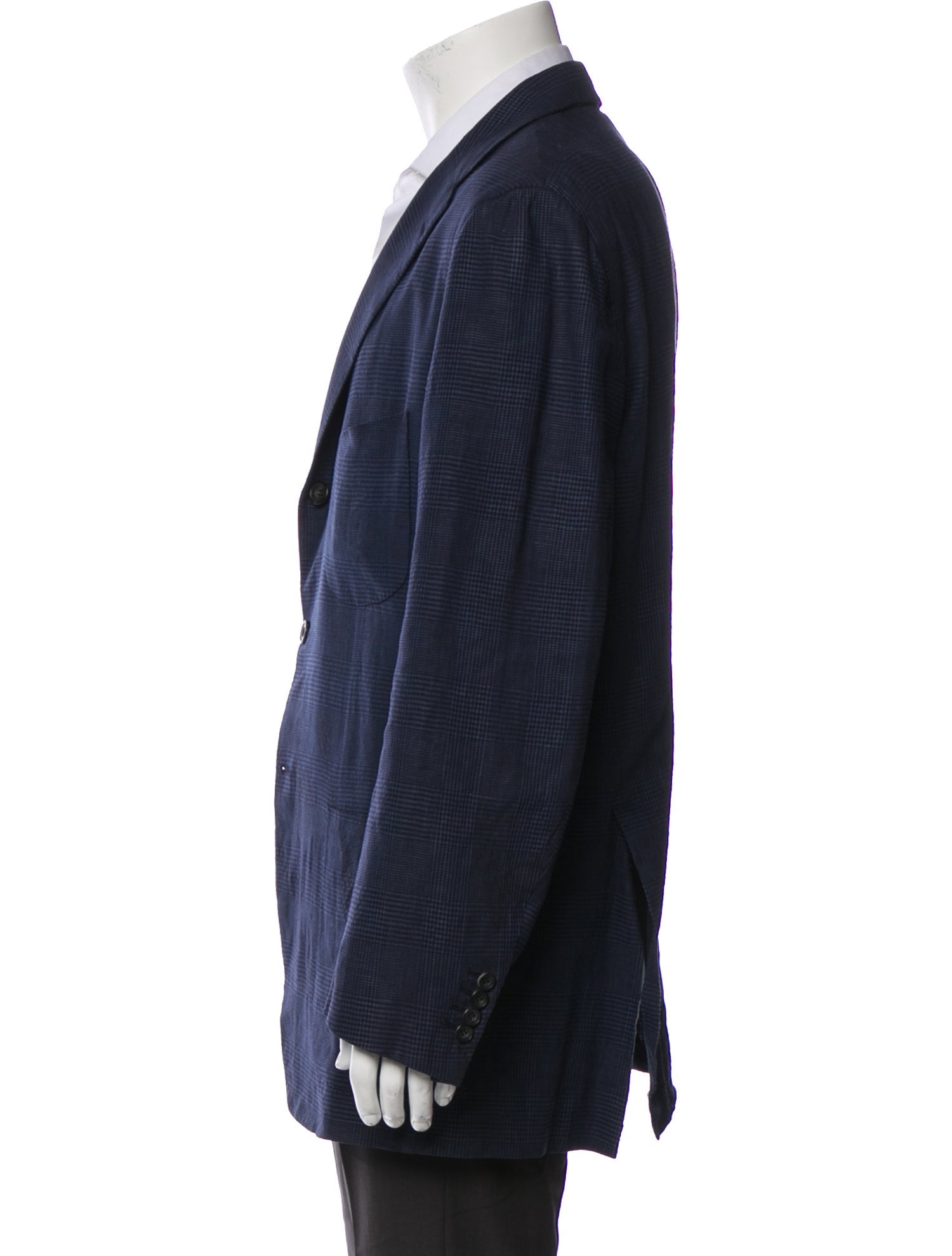 Kiton Plaid Print Blazer