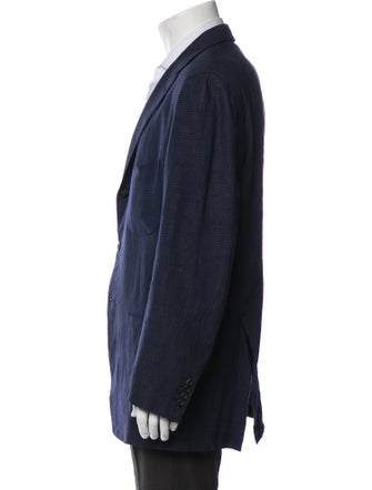 Kiton Plaid Print Blazer