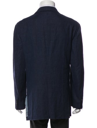 Kiton Plaid Print Blazer