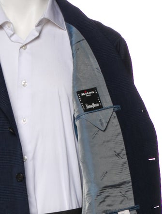 Kiton Plaid Print Blazer
